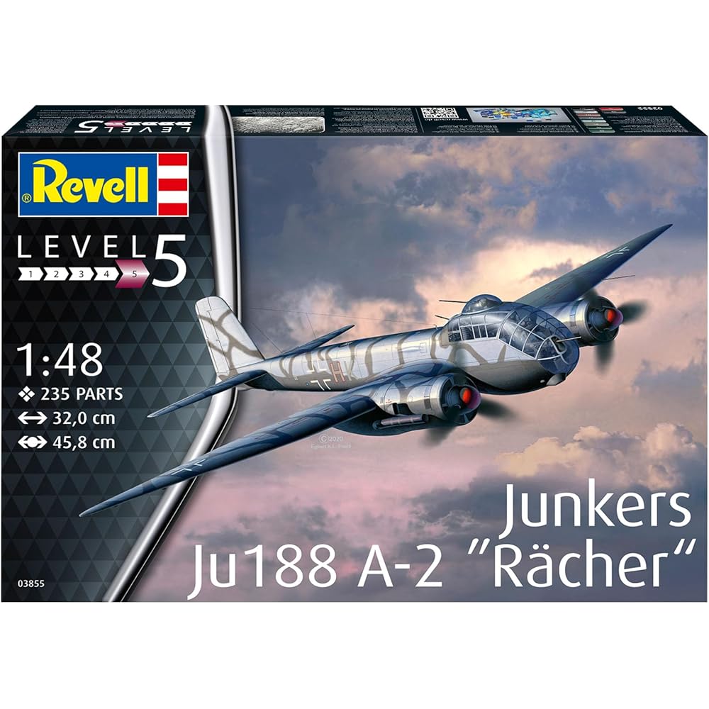 German Revell 1/48 Luftwaffe Junkers Ju188 A-1 Reicher Plastic Model 03855