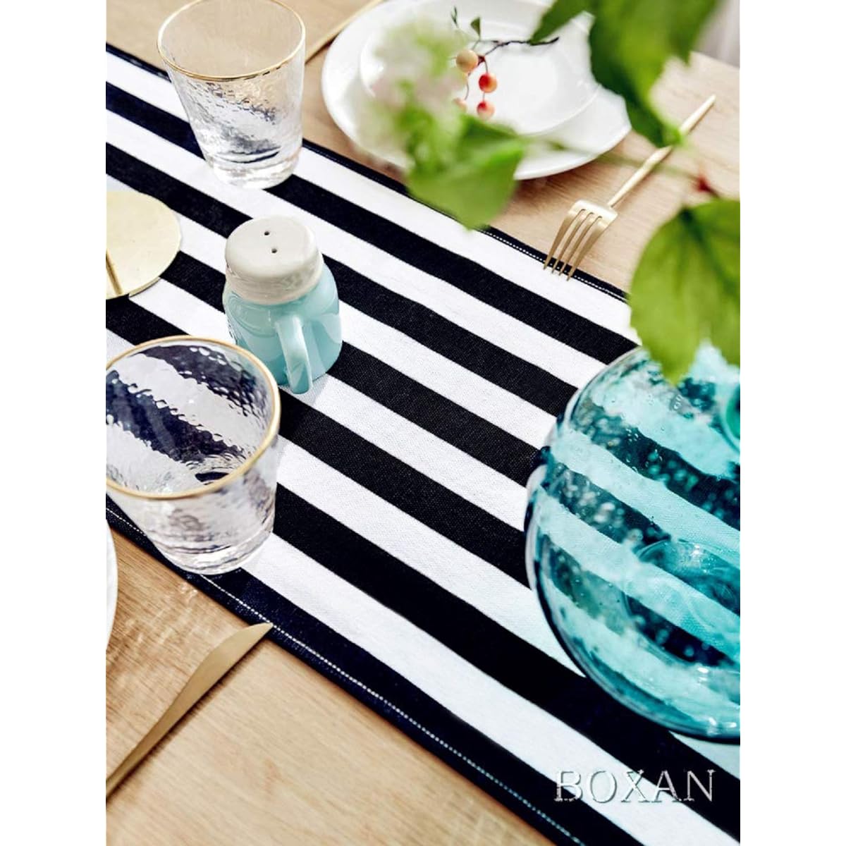 d wash or delicate cycle is best. Do not soak for long periods of time. Do not bleach. Hang dry in a well-ventilated place. Wrinkles may occur after washing machine. We highly recommend ironing the table runner on low heat before placing it on the table.