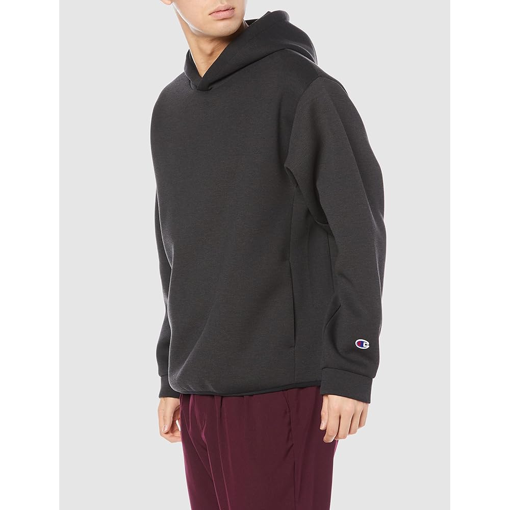 [Champion] Men's C3-V111 Hoodie, Breathable, Antibacterial and Odor Resistant, Stretch Script Logo Hooded Sweatshirt
