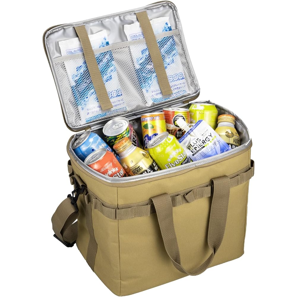BUNDOK Cooler Bag 5L/10L/20L/30L Beige Lightweight Soft Folding
