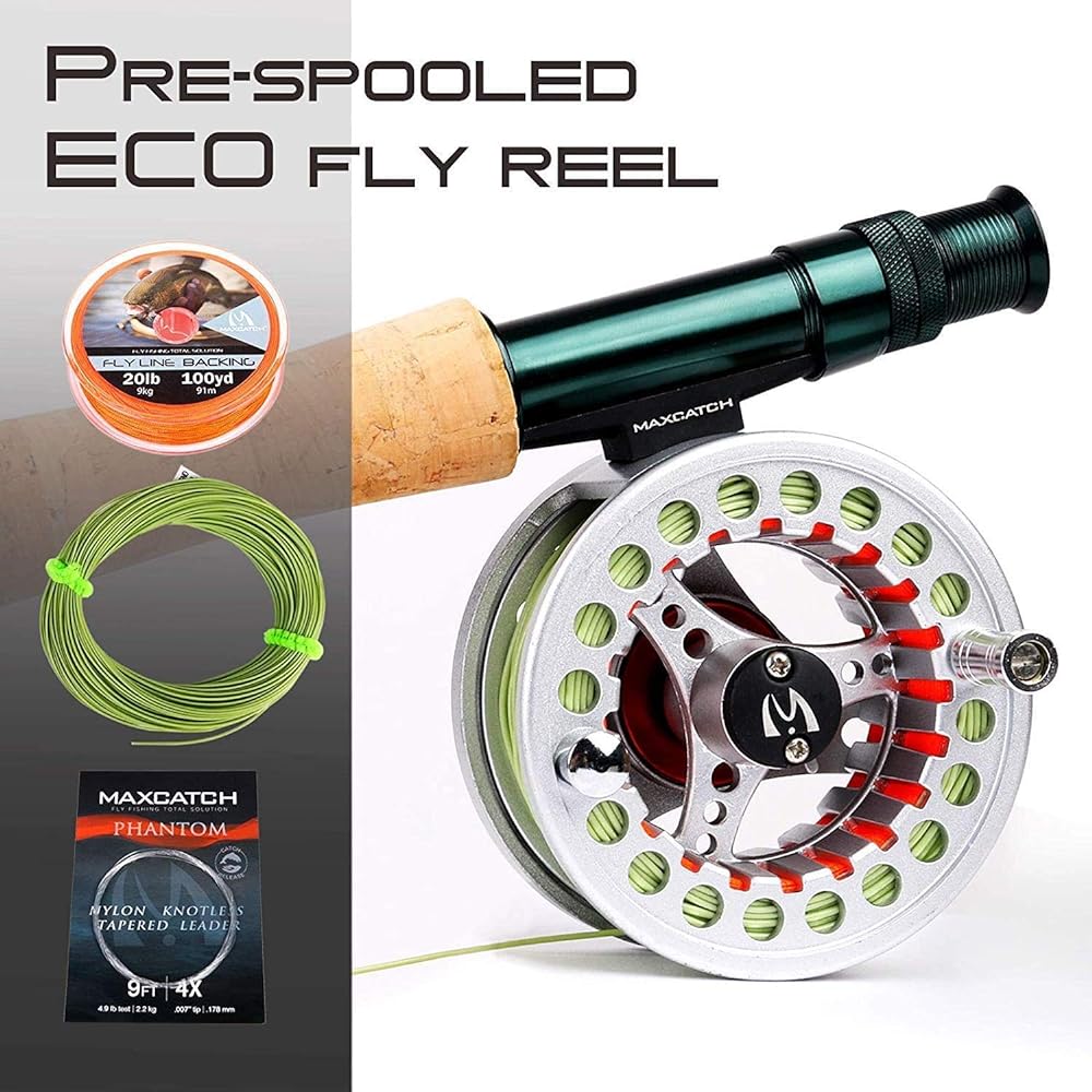 M MAXIMUMCATCH Maxcatch Extreme Fly Fishing Rod Combo Kit Fly Rod Set Beginner Introductory Set with Storage Bag (8'4" 3wt Fly Rod Set)