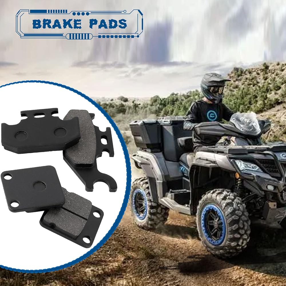 Brake Pads Compatible with Yamaha Grizzly 400 450 Kodiak 400 450 Wolverine 450 Big Bear 400 YFM400 YFM450 2000-2010