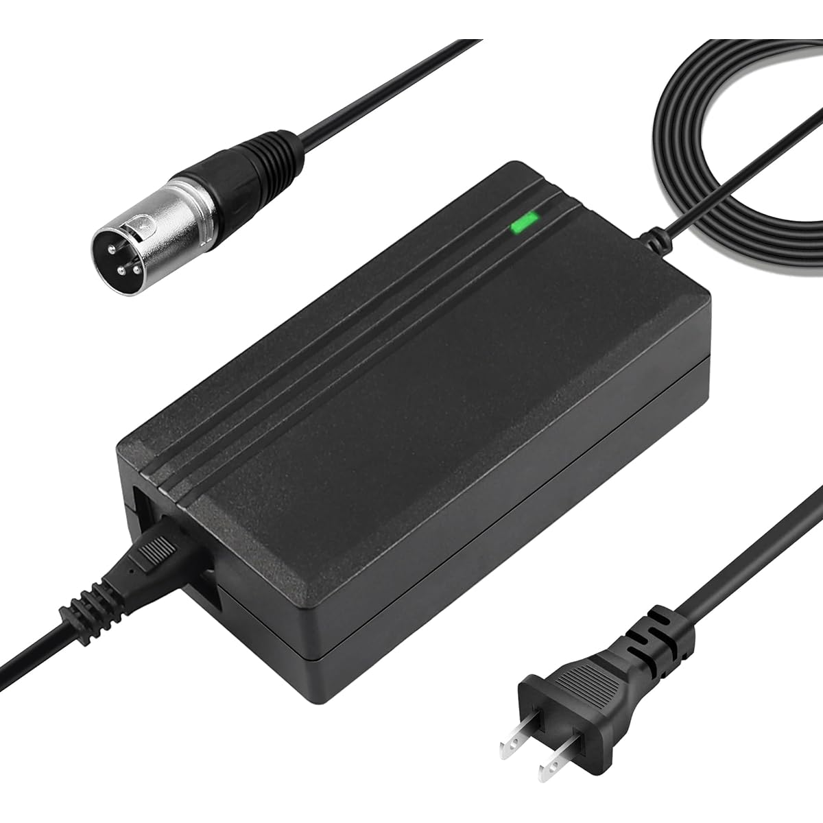 BXIZXD 24V 2A XLR E-Scooter Battery Charger with 3-Pin Connector for Go-Go Elite Traveler Plus HD US, Ezip Mountain Trailz, Jazzy Power Chair - 4ft