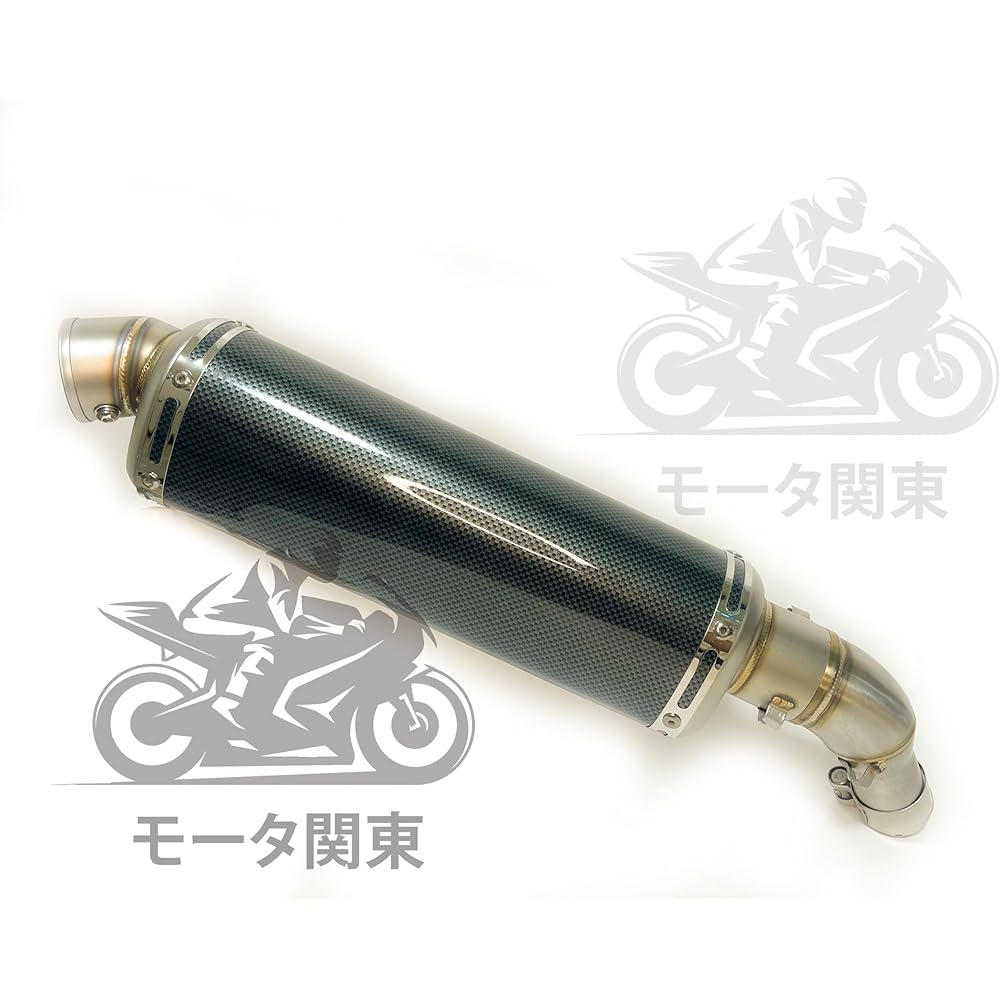 Motor Kanto Bike Slip-on Muffler Stainless Steel Titanium Silencer Exhaust Pipe Band Intermediate Pipe Included YAMAHA R25 R3 MT03 YZF-R25 MT-25 (Carbon Style)