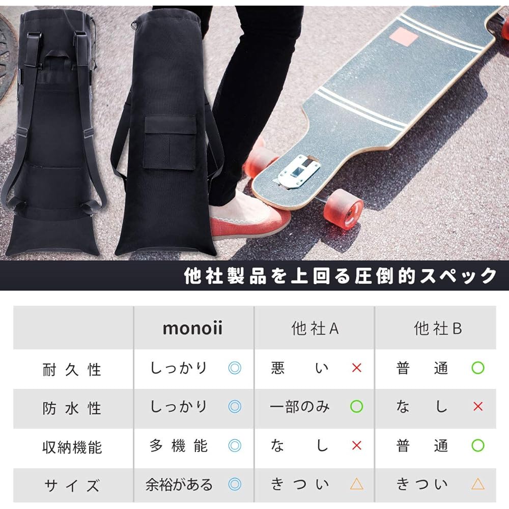 monoii Surf Skate Skateboard Bag Electric Skateboard Skateboard Rucksack Storage Case