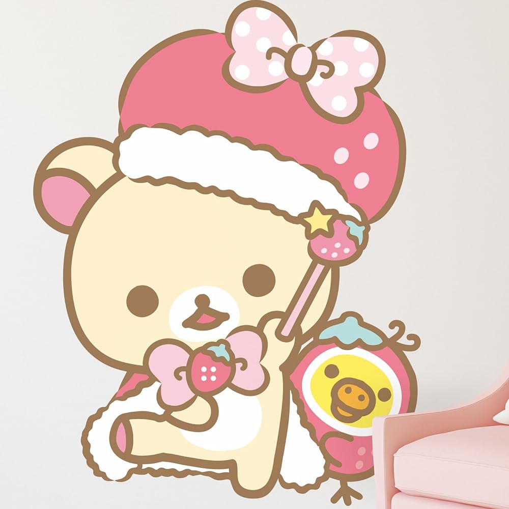 Tokyo Sticker Wall Sticker Rilakkuma "Everyone in Korilakkuma is Strawberry_008" TS-0093-AS