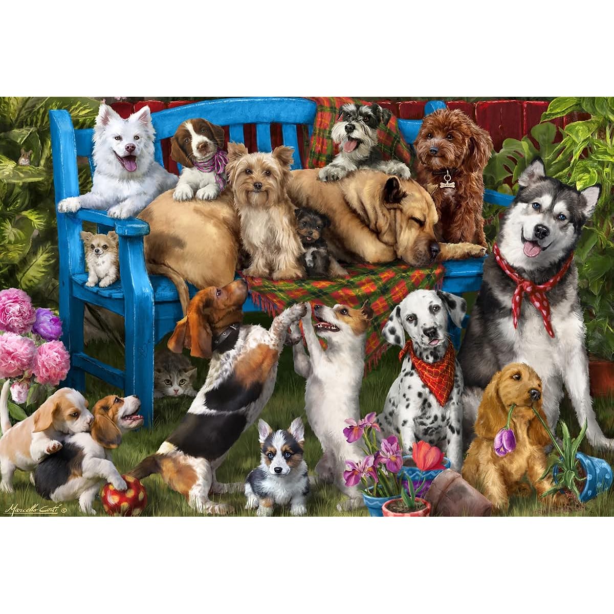 Vermont Christmas Company Patio Pup 100 Piece Puzzle