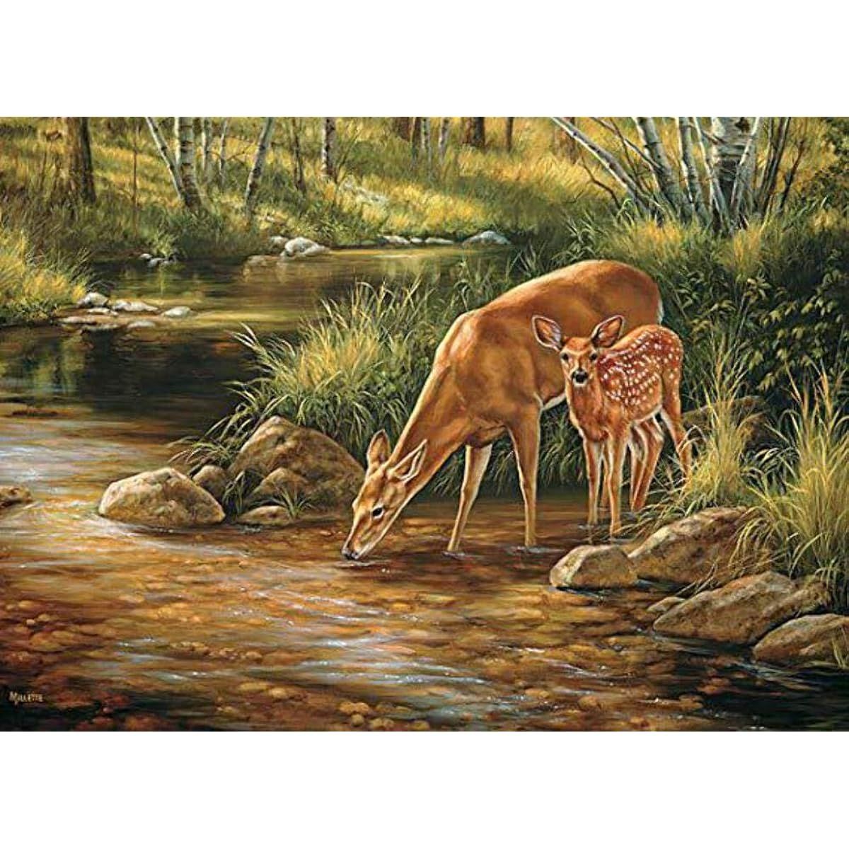 Cobble Hill 350 Piece Deer Family Jigsaw Puzzle