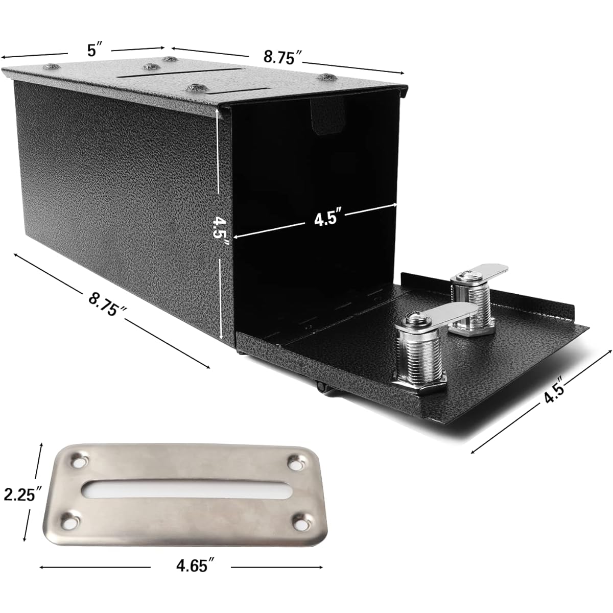 GSE Games & Sports Expert Casino Steel Lake Talk Drop Box with Billfold and 9 Mounting Screws - Perfect for Casino Poker Tables