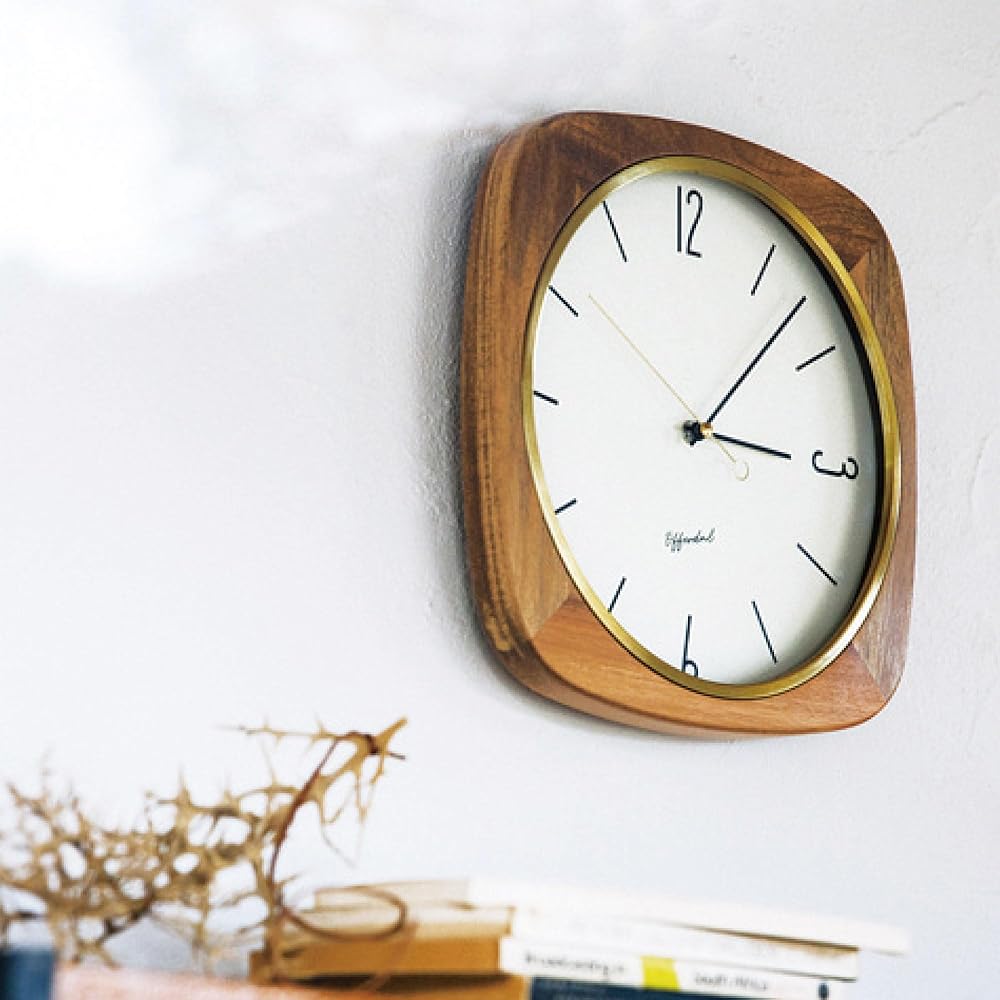 Interform Wall Clock Maurits CL-3932 Wood Gold 30.5cm Sweep Movement