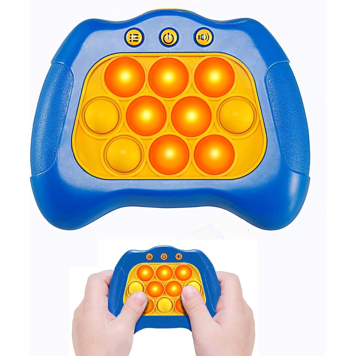 AICARGER Pop The Target! Handheld Speed Push Game Machine: Fun Multiplayer Games for Family. Fidget Game Toys for Ages 6 7 8 9 10 11 12 (Blue)