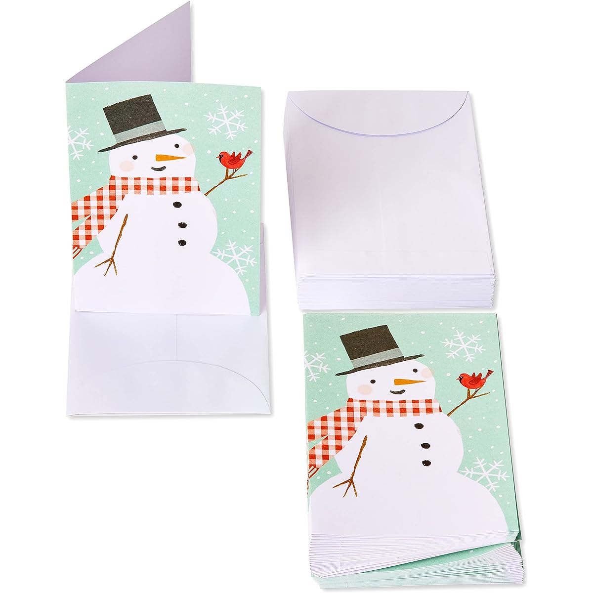 American Greetings Blank Christmas Cards with Envelopes - Snowman (48 Cards)