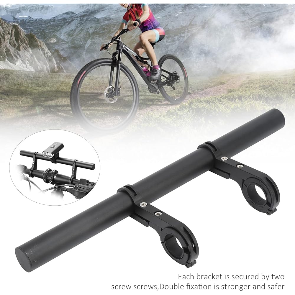 Bicycle Handlebar Extender Handle, Bicycle Handlebar Extension Bar, 30cm Aluminum Alloy Bicycle Handlebar Extender Bracket Mount Bike Headlight Mount Bar