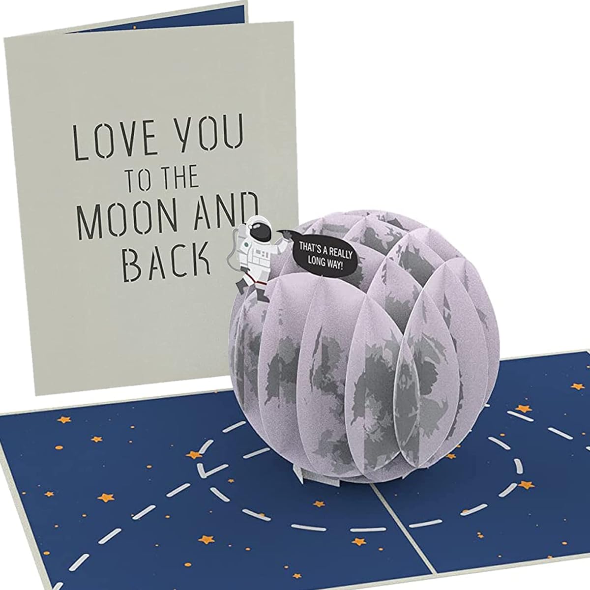 PopLife 3D Love You to the Moon and Back Pop Up Card - Valentine's Day Card, Happy Birthday, Anniversary Surprise, Just Because, Mother's Day, Father's Day, for Husband, Wife, Son, Daughter, Mom, for dad, grandson, for granddaughter