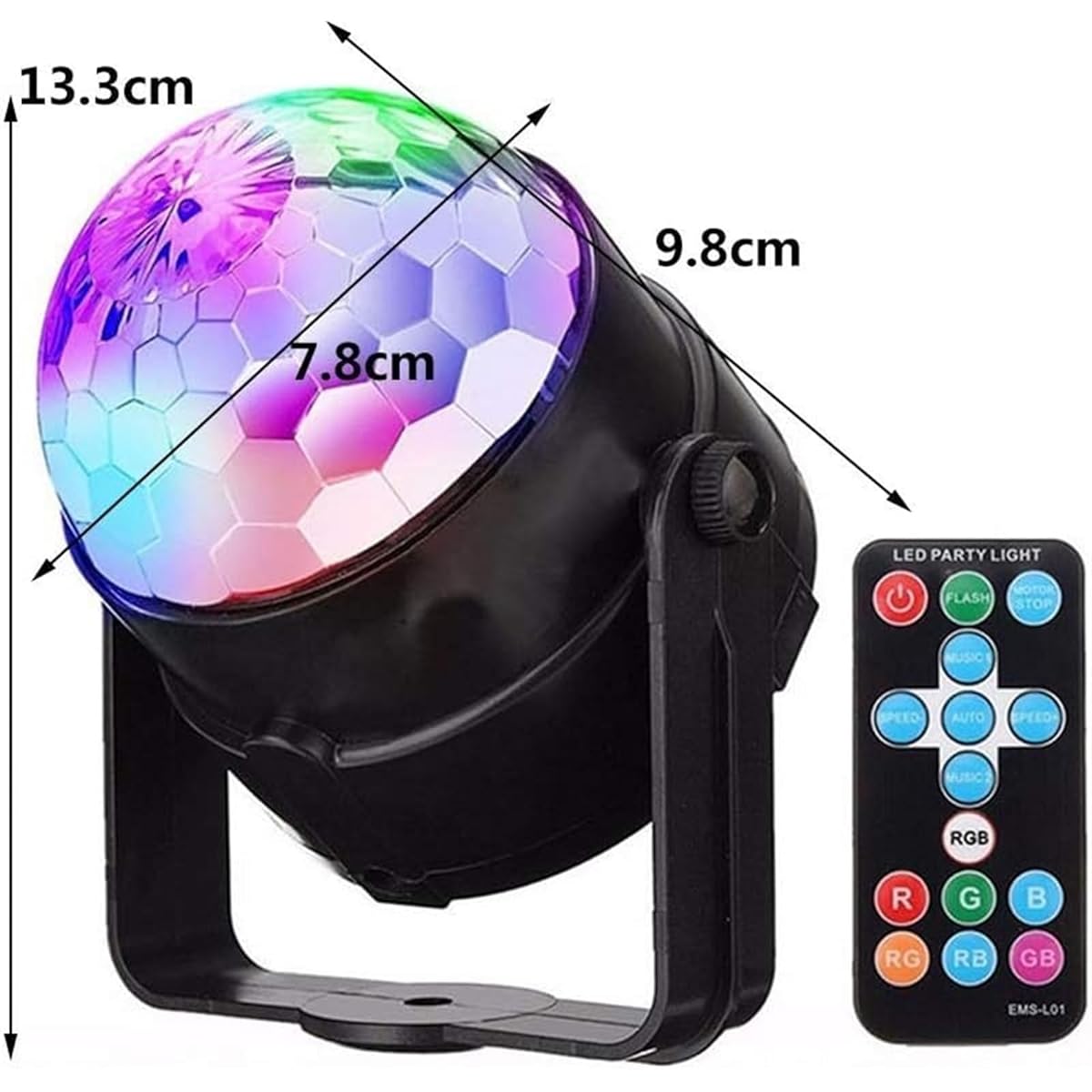 Stage Light Crystal Ball Disco Christmas Club DJ Party Remote Spotlight