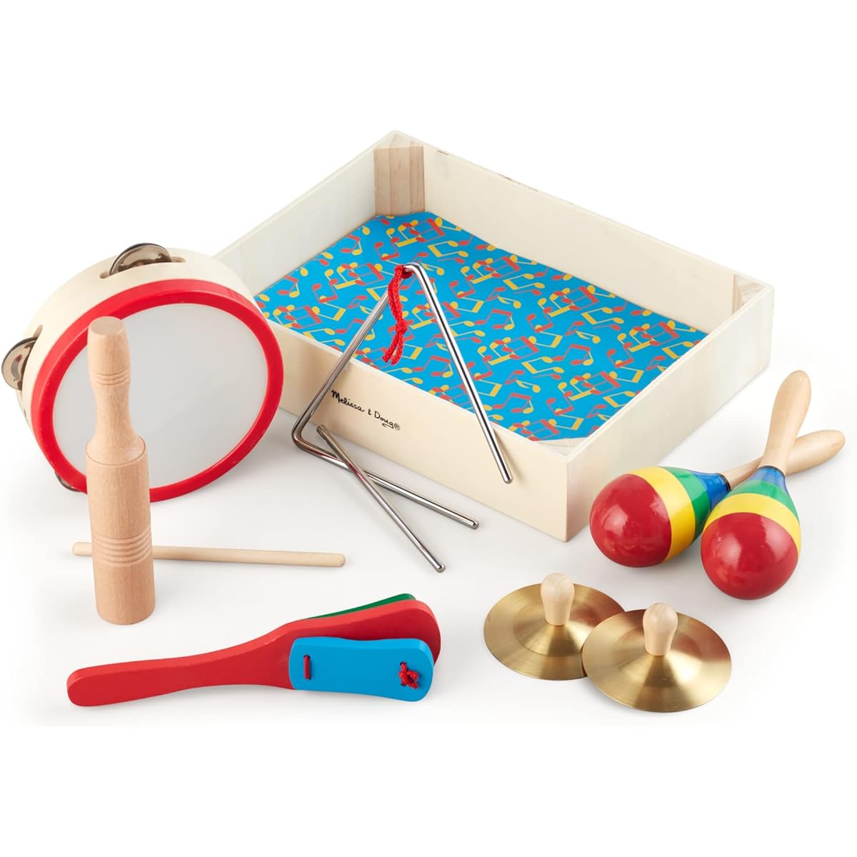 Melissa & Doug Band in the Box Clap! Bang! Tap! - 10 Piece Instrument Set