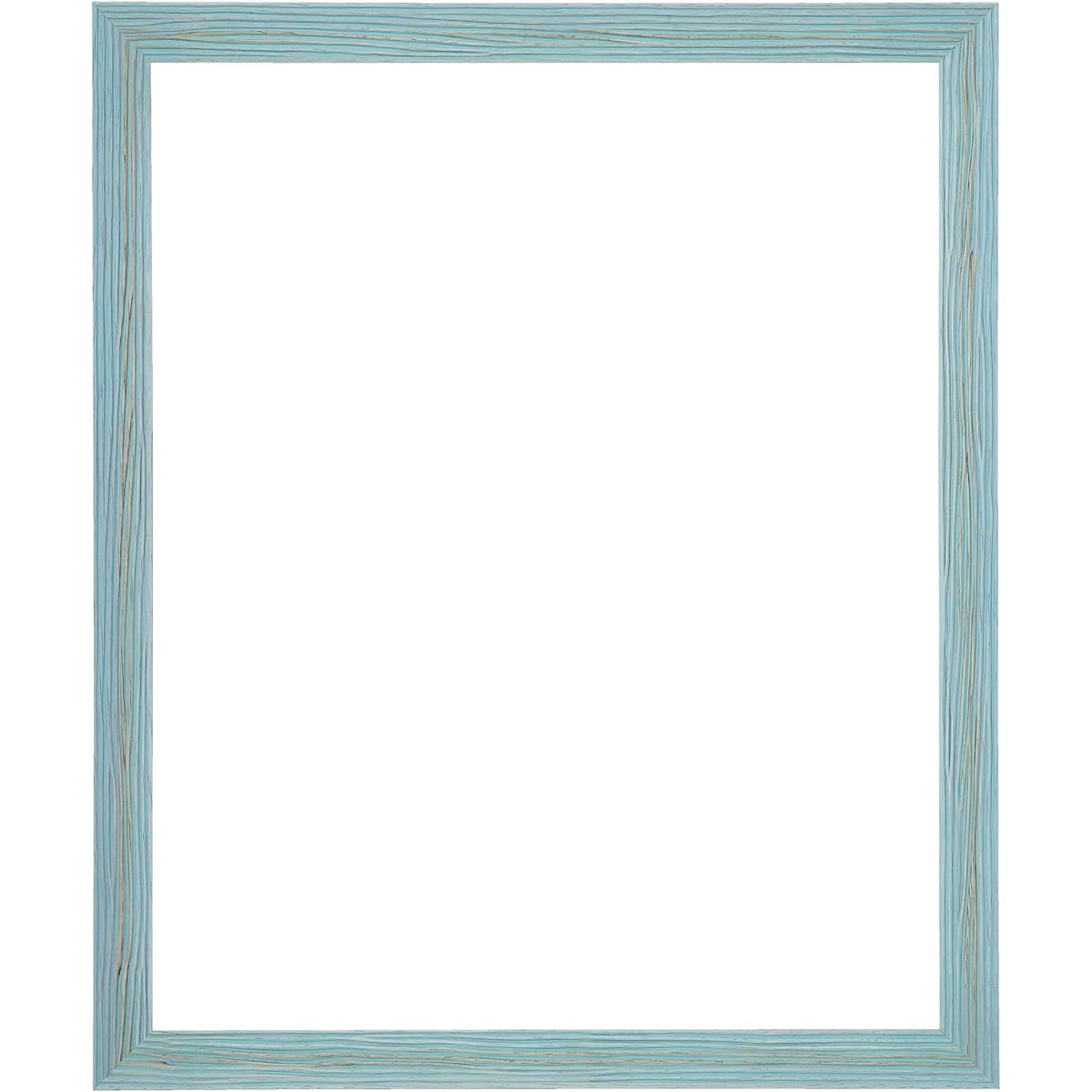 Larson-Juhl Wave Watercolor Frame F8 (inner dimensions 595x520mm) with center-cut mat (window dimensions 441x366mm) Light Blue