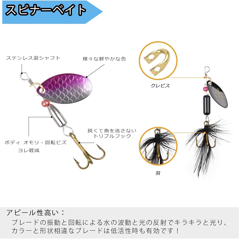 Hard lure, spinner lure, trout, bass fishing, mountain stream, pipe fishing, 16-piece all-purpose lure set, from surface to deep, with lure pouch