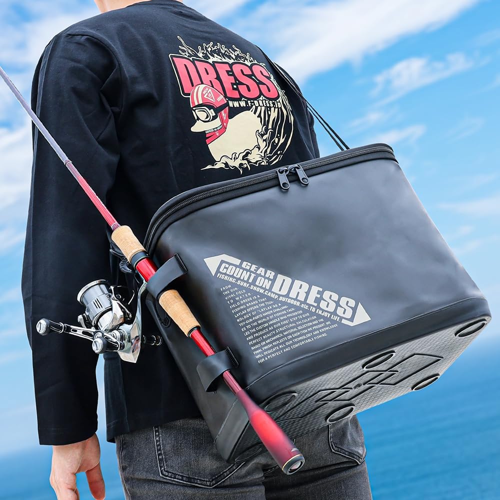 [DRESS] Folding Multi-bag 18L Fishing Storage Bag Tackle Box Bag Rucksack Lightweight Container