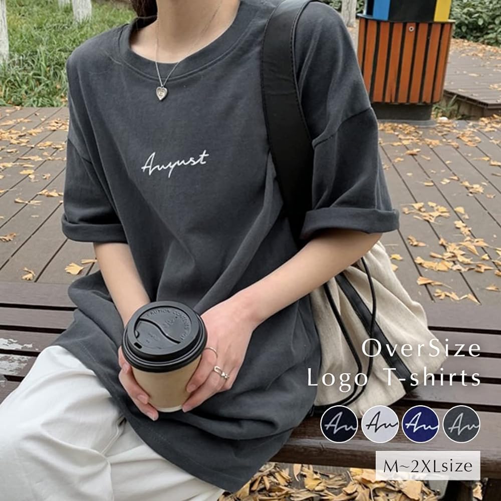 [WEARBIE] Oversized Logo T-shirt, Big Silhouette, Short Sleeve, Large Size, Women's M-2XL