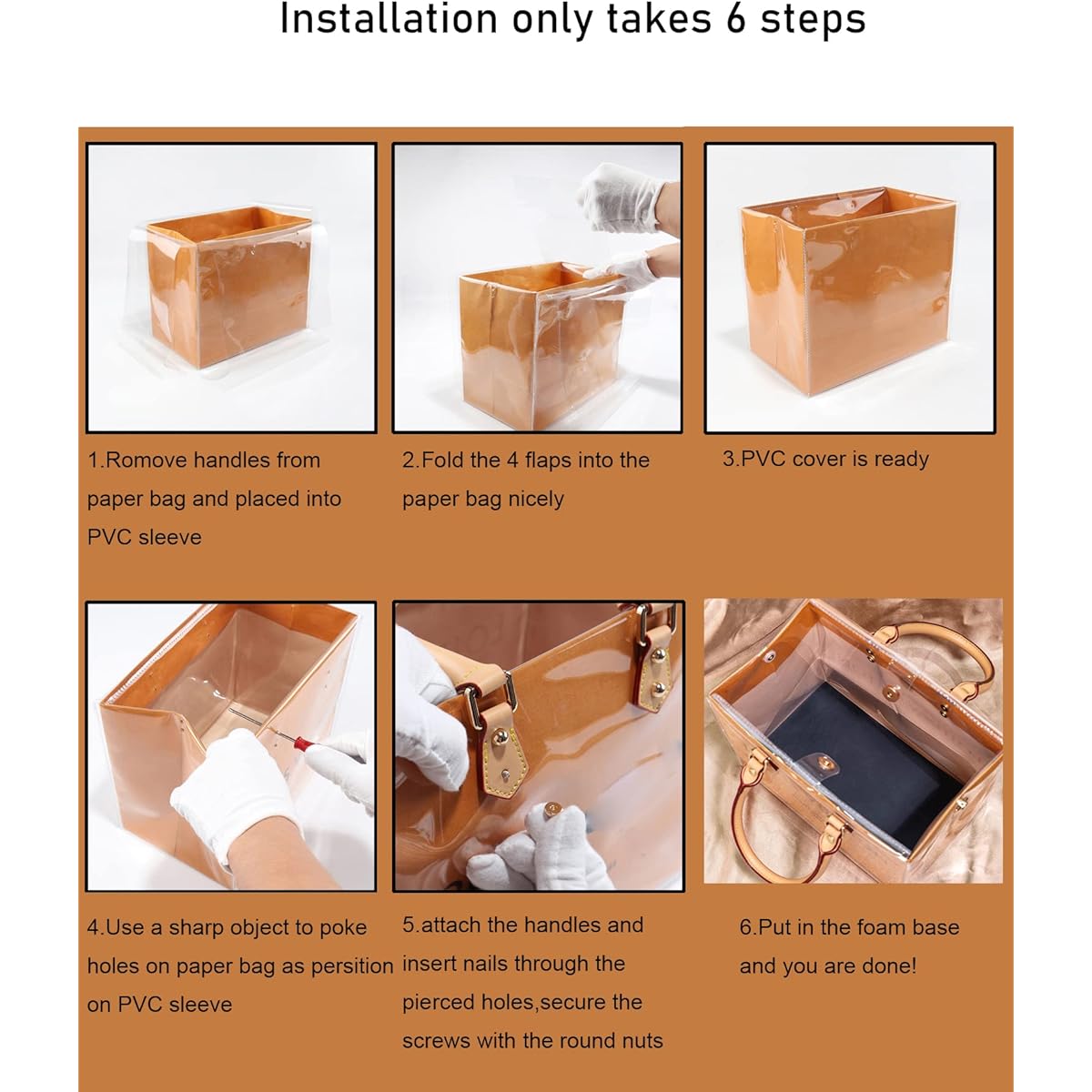 Luxury Paper Bag DIY Kit - Turn your branded paper bags into handbags