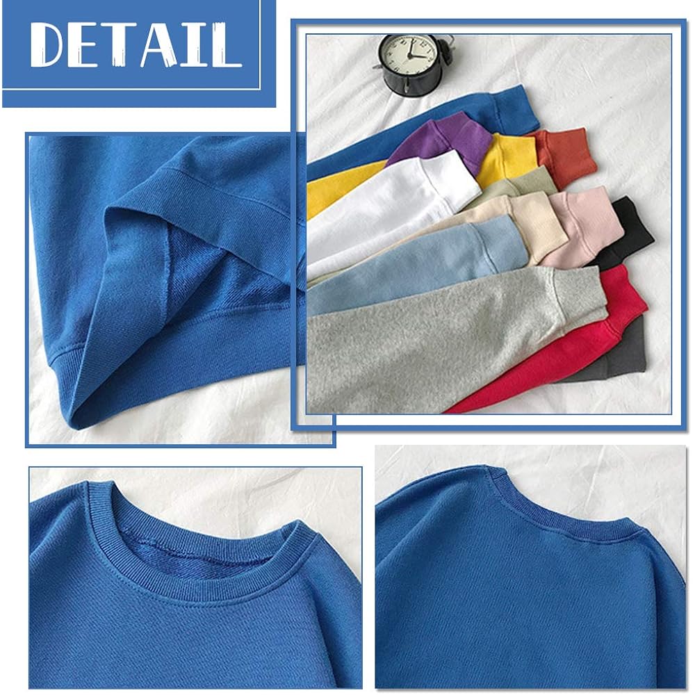 [WEEN CHARM] Sweatshirt, Big Silhouette, Oversized, Plain, Long Sleeve, Parka, Pile Lining, Loose, Men's, Unisex, M - 5XL, 11 Colors Available