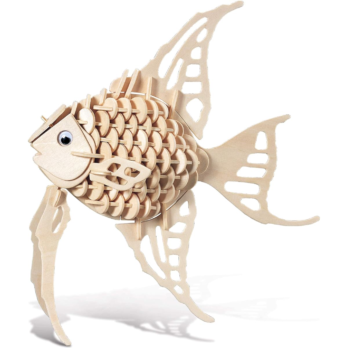Puzzled Angel Fish 3D Puzzle Wooden Construction Kit