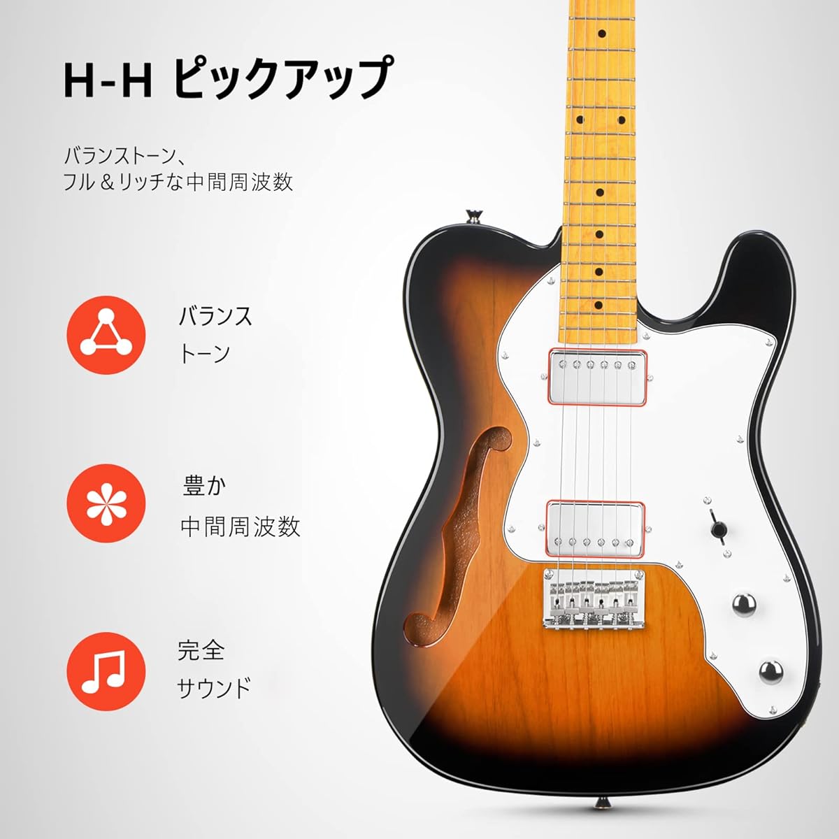 Donner Electric Guitar TC Type Jazz Beginner Set Premium Wood Sunburst DJC-1000S
