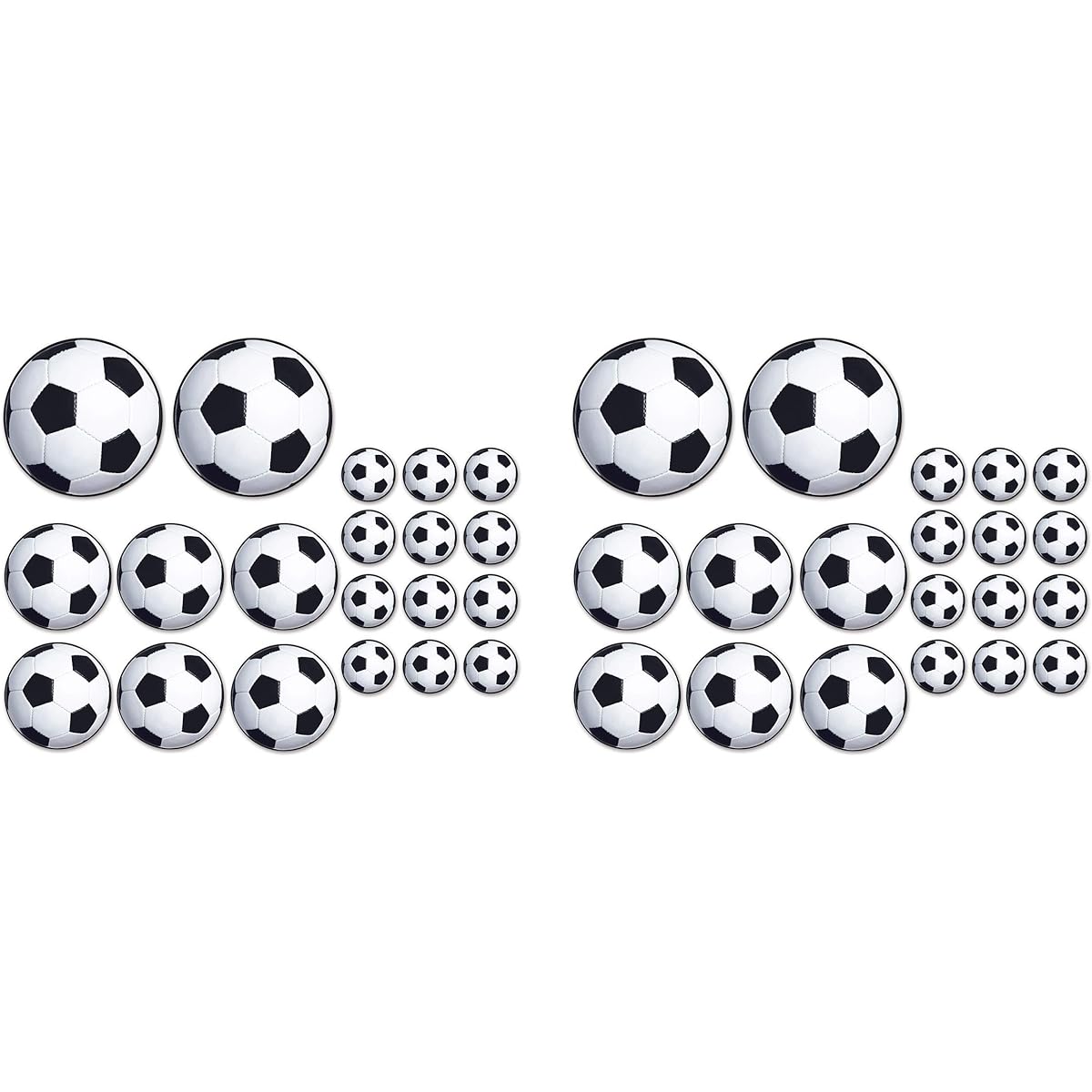 Beistle 53403 Soccer Ball Cutout 4", 8", 12" White and Black