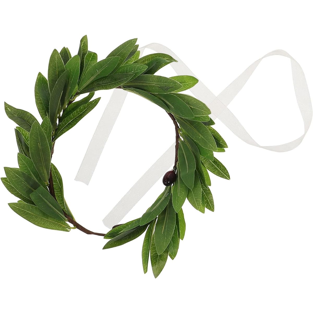 Lurrose Olive Branch Wreath Green Leaf Crown Artificial Spring Summer Wreath for Front Door or Home Decor Green Leaves Artificial Spring Garland for Spring Fireplace Wall Office Decor