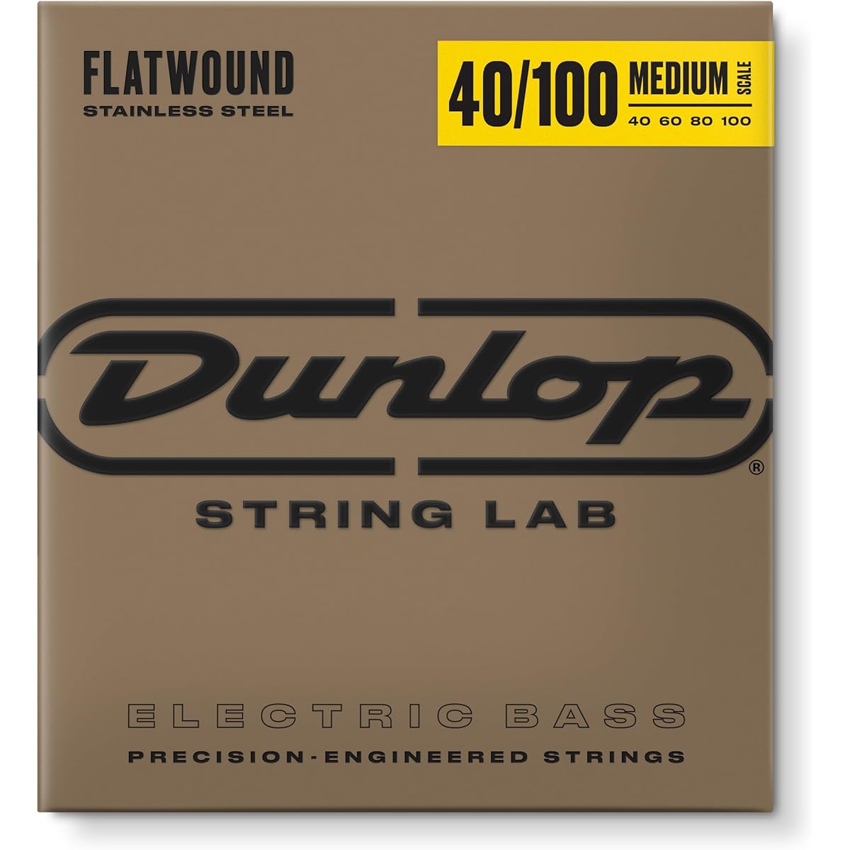 JIM DUNLOP Stainless Steel Flatwound Bass Strings DBFS40100M Electric Bass Strings