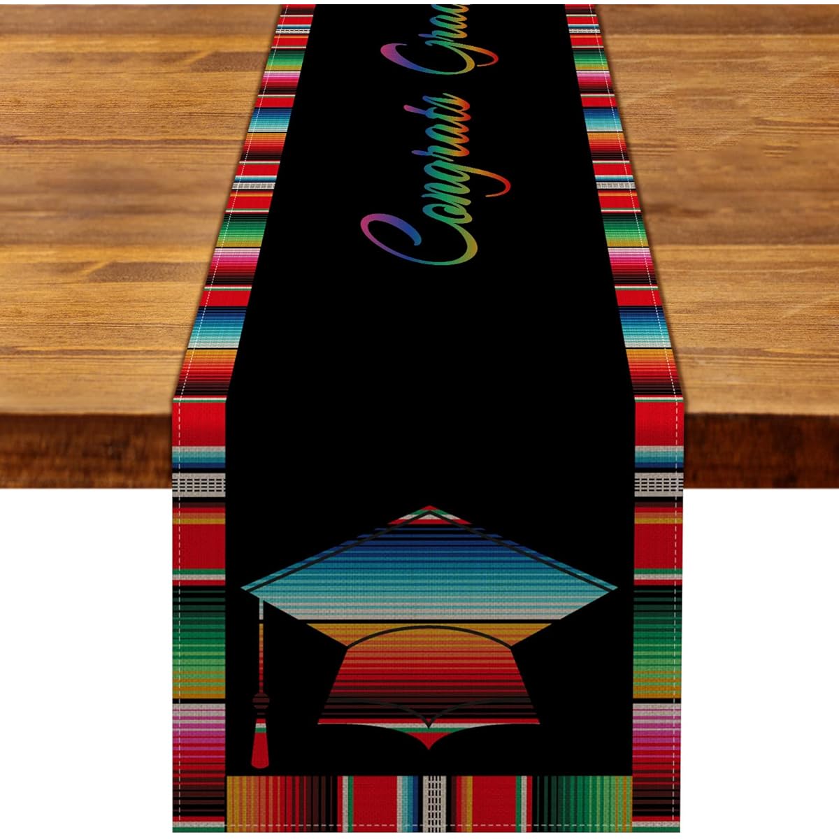 Mexican Graduation Table Runner Kongatsu Graduation Ceremony 2023 Trencher Cap Party Class Dining Home Decoration