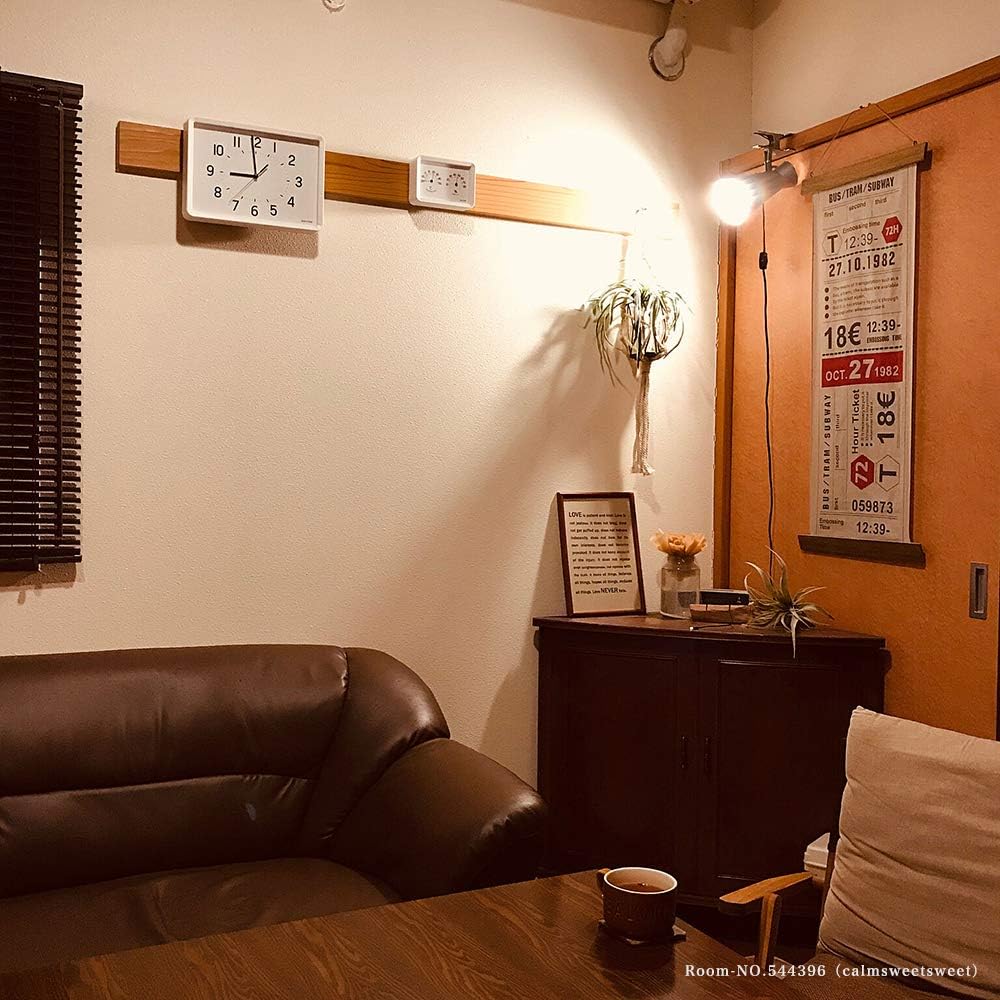 RHYTHM Wall Clock Table Clock A4 Size Interior Clock White 21x29.7x4.8cm RHYTHM PLUS 8MG815SR03