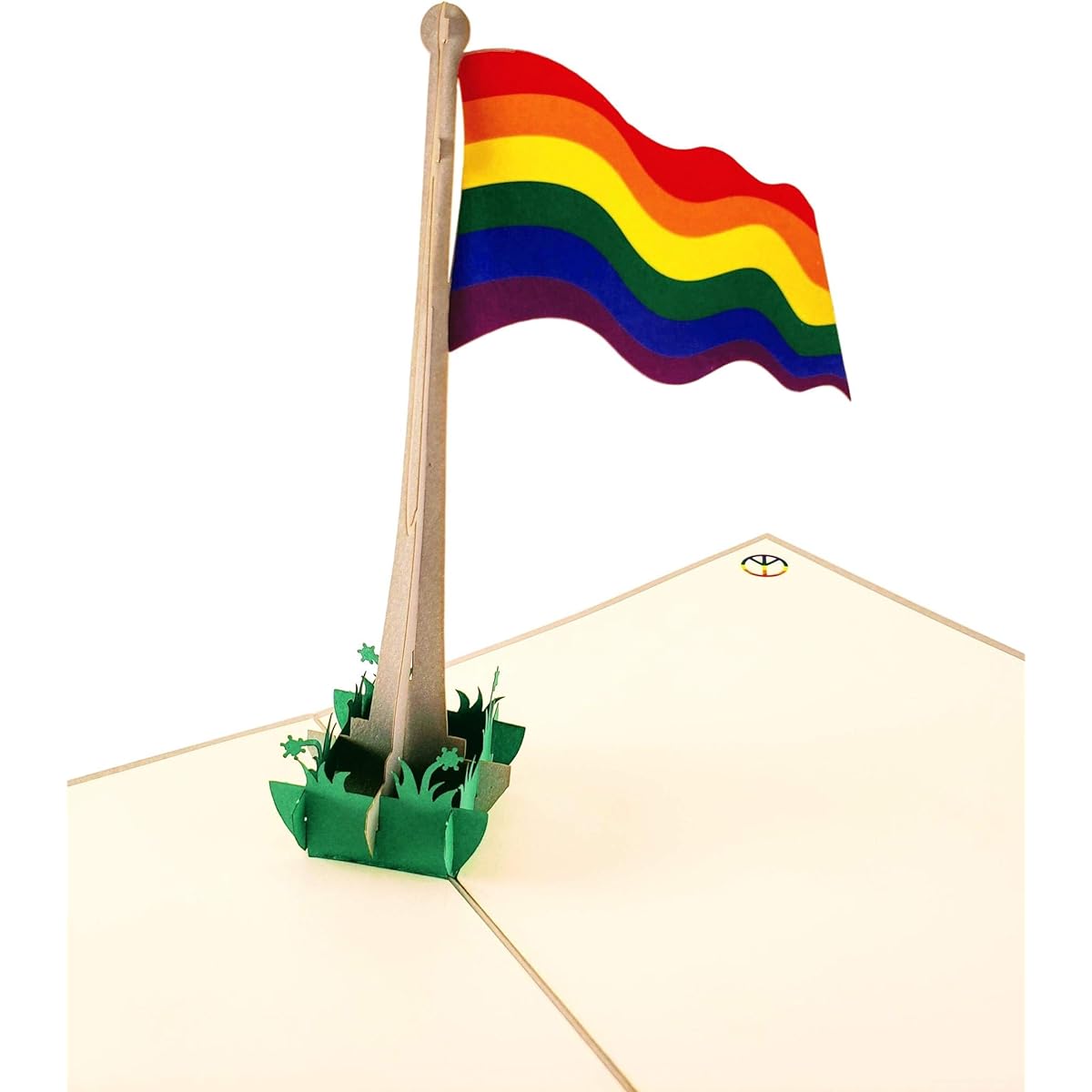 iGiGifts And Cards Amazing Pride Rainbow Flag 3D Pop Up Greeting Card - Gay Gift for Husband, Lesbian Gift for Wife, Support LGBTQIA Month, Unique LGBT Birthday Celebration, 6" x 8"