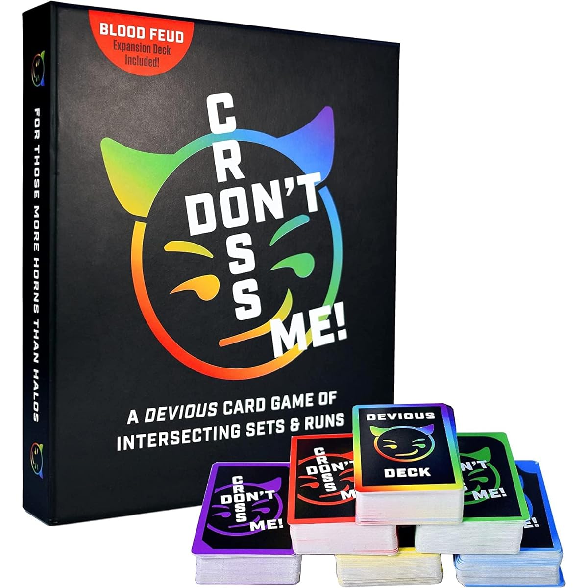 Don't Cross! (with Blood FEUD Expansion) - Simple, Strategic Card Game Cross Set & Run | Fun, Easy to Learn, Family Friendly Party Game for Adults, Teens & Kids | Ages 2-5+