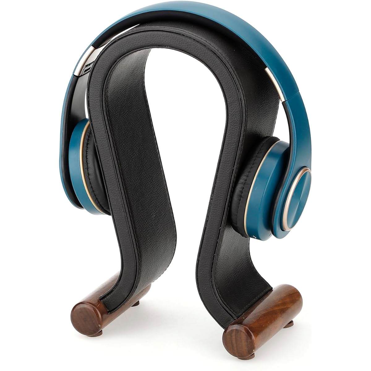 Wooden Headset Holder, Universal Earphone Hanger Holder for Gaming Headsets & DJ Studio Headphones, Desktop Headphone Rack, Fits All Headphone Sizes