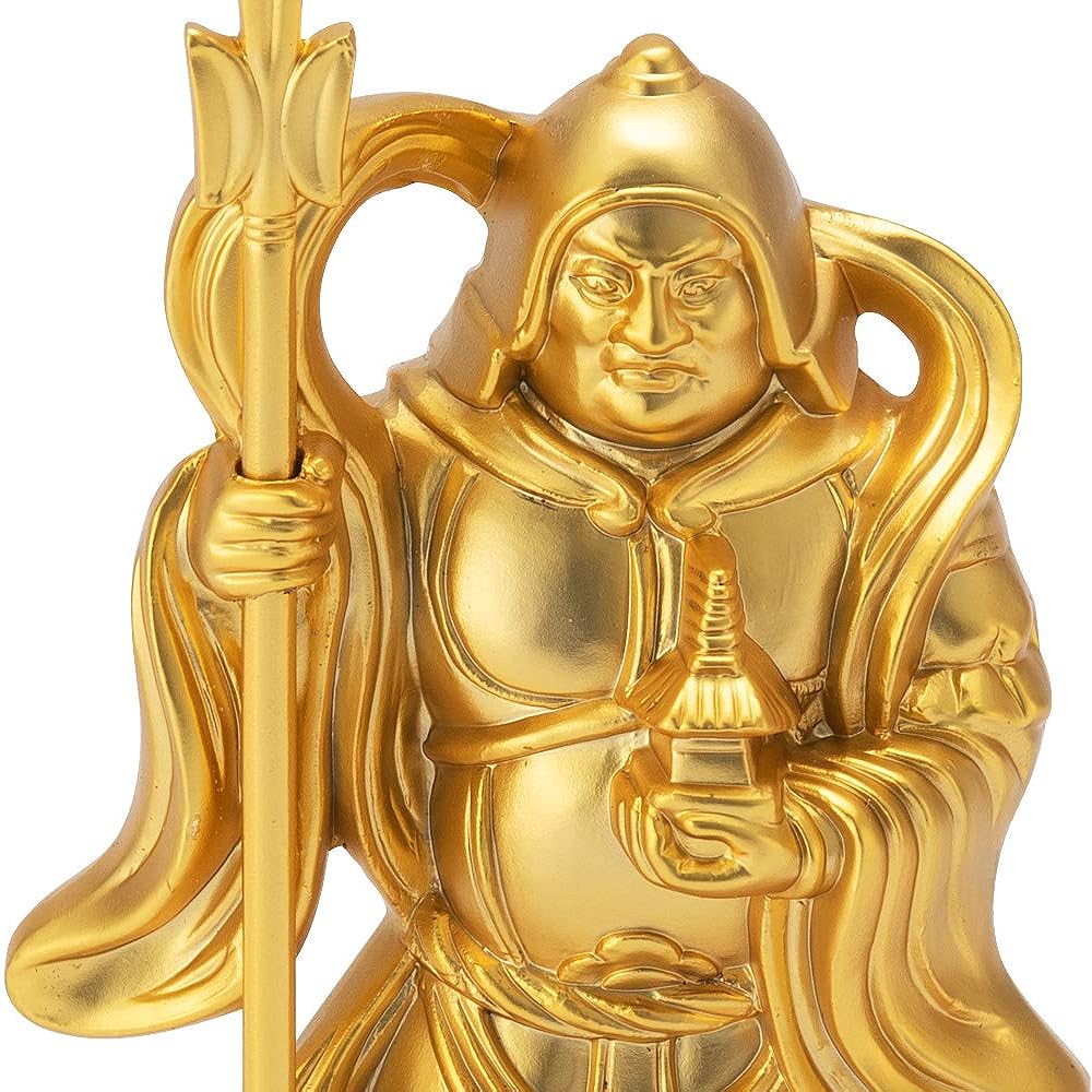 Buddhist Altar Shop Takita Shoten Buddha Statue Good Luck, Good Luck, Seven Lucky Gods, Bishamonten (Height 8.7cm x Width 5cm) [Made by Hideun Makita] ◆Prosperity in business, good health, good fortune, fortune, warding off evil [Certificate issued by Ta