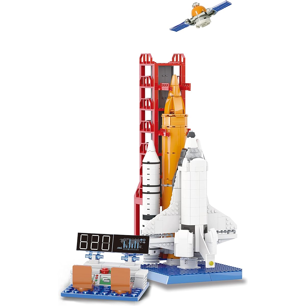 Apostrophe Games Space Shuttle & Rocket Launch Base Building Block Set - 830 Pieces