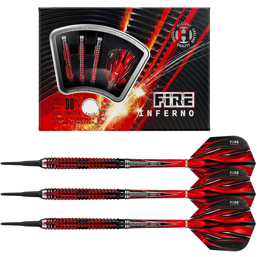 Dart Barrel Harrows [Harrows] Fire Inferno 18g (FIRE INFERNO 18g Tungsten90%) | Darts 2BA Barrel 18.0g