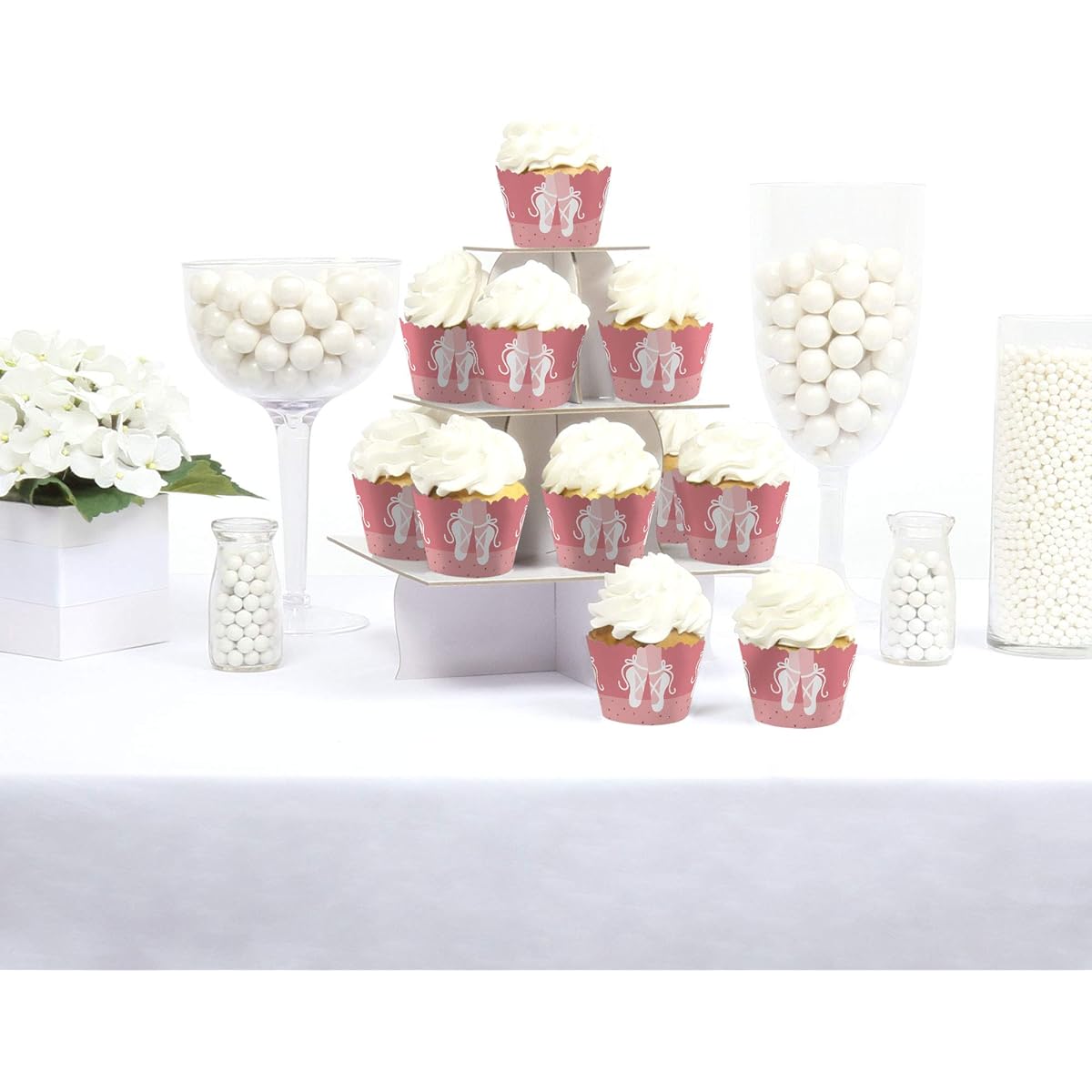 Big Dot of Happiness Tutu Cute Ballerina Ballet Birthday Party Baby Shower Decorations Party Cupcake Wrapper Set of 12