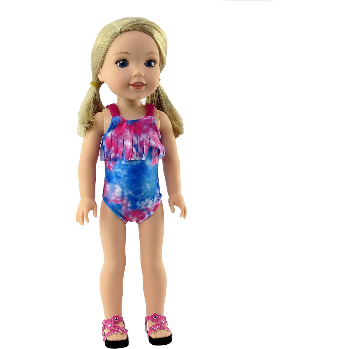 Tie Dye One Piece Swimsuit-Fits 14" Wellie Wisher Dolls | 14 Inch Doll Clothing