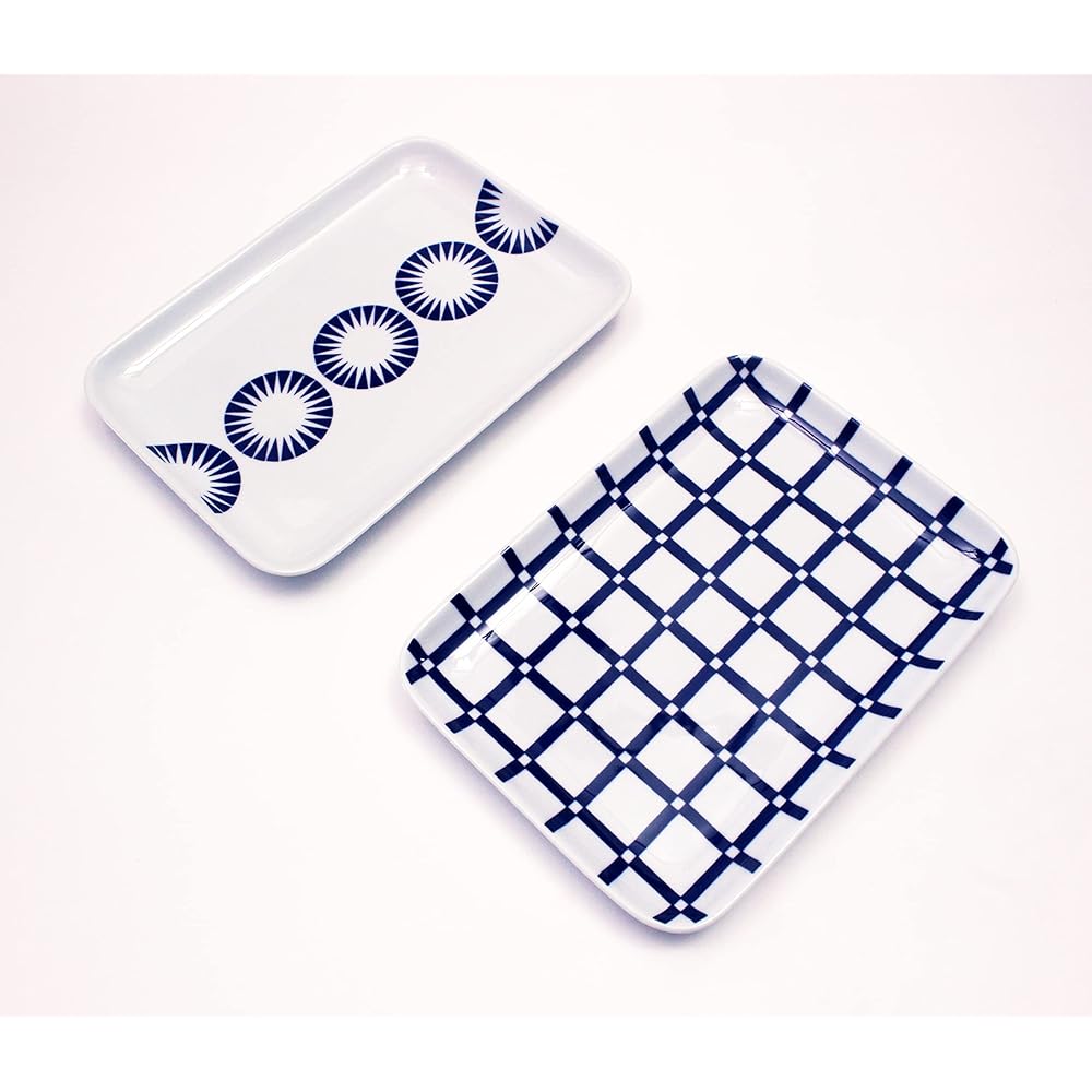 Castle Enterprise [Commercial use set] Hasami ware platter geometric pattern 5 pattern set