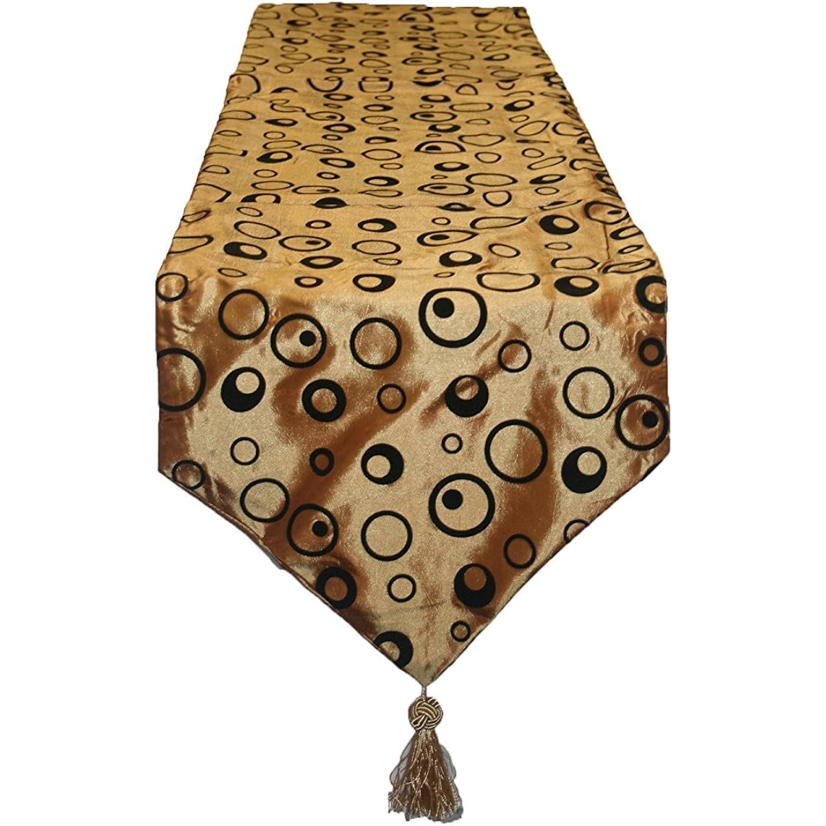 Silky Bombay 13" x 70" Table Runner Gold VL SILK Bombay 20611 GL-Run