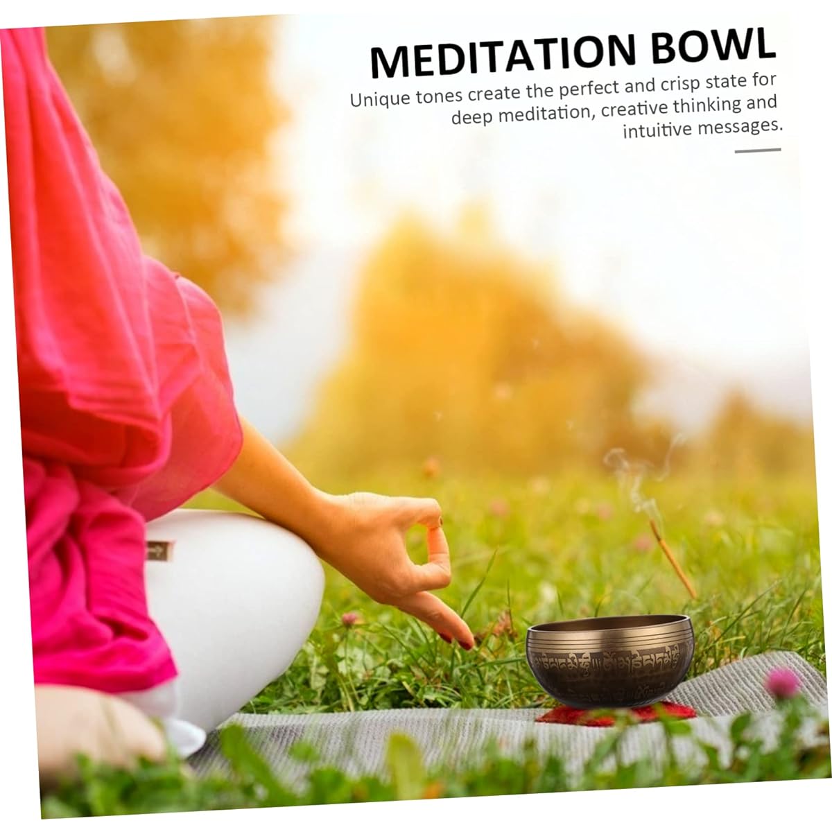 VICASKY Set of 4 Sound Bowls Tibetan Bowl Kit Tibetan Healing Bowls Chakra Bowls Relaxation Gongs Asmr Stuff Tibetan Palm Bowls Crystals and Healing