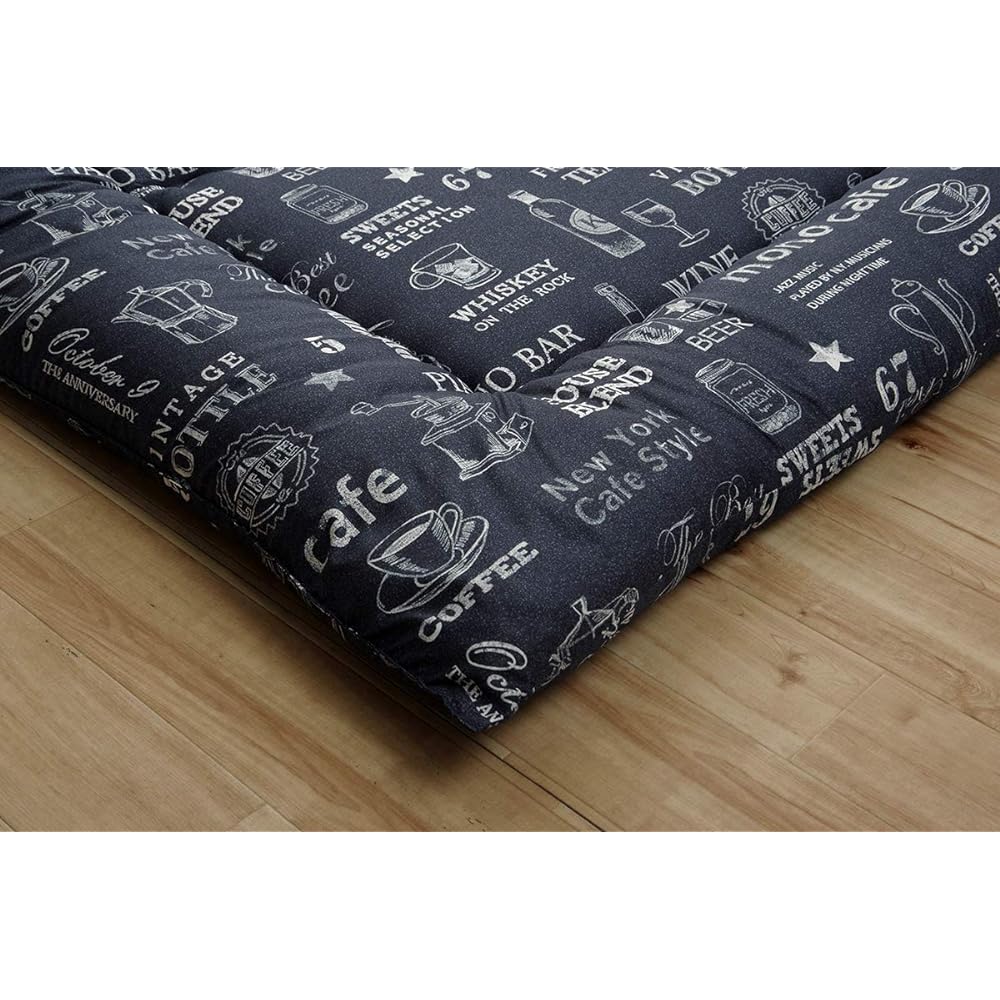 Ikehiko Bedding, Washable Futon, Toray Mashlon Cotton, Lightweight, Bulky, Colors and Patterns Available, Made in Japan, Double Long, Esprit Navy, Approx. 140 x 210 cm #6704759
