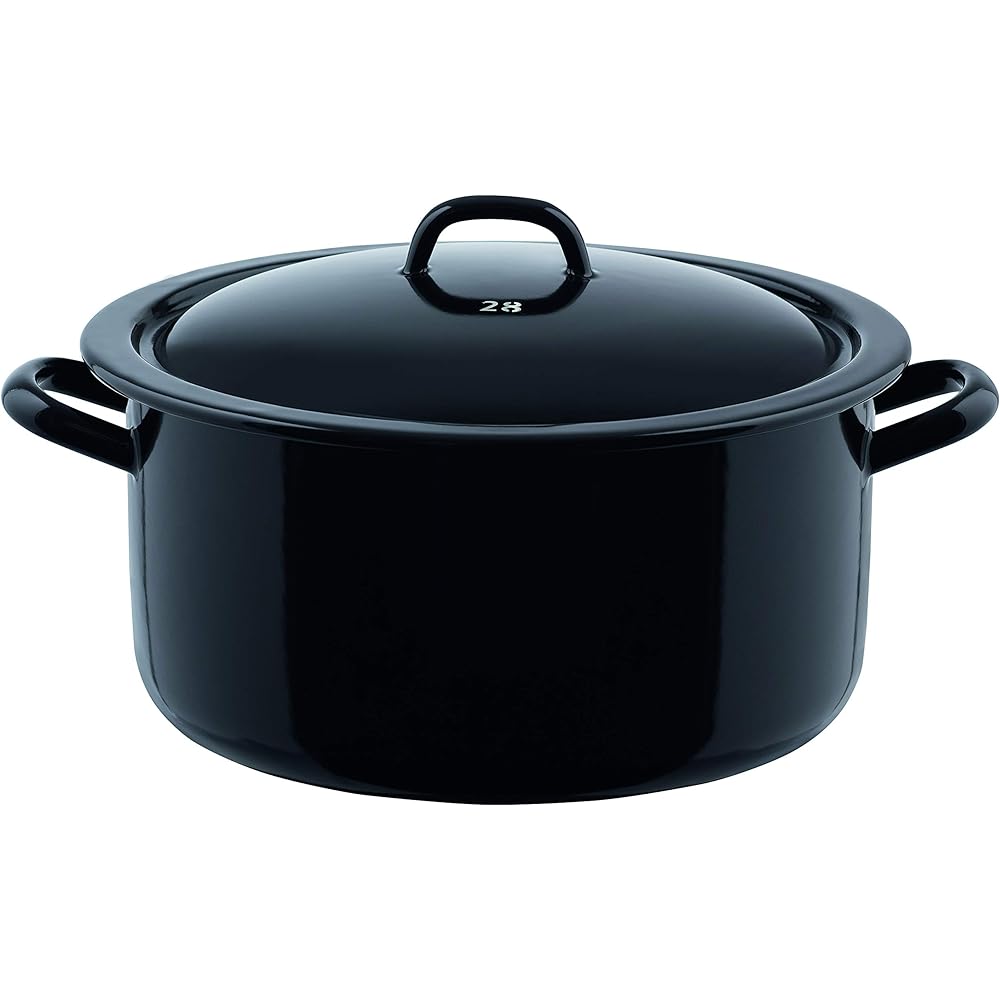 RIESS Two-handed pot GIANT HALF HIGH 1kg Casserole m.Bordel28cm 8L 0246-017