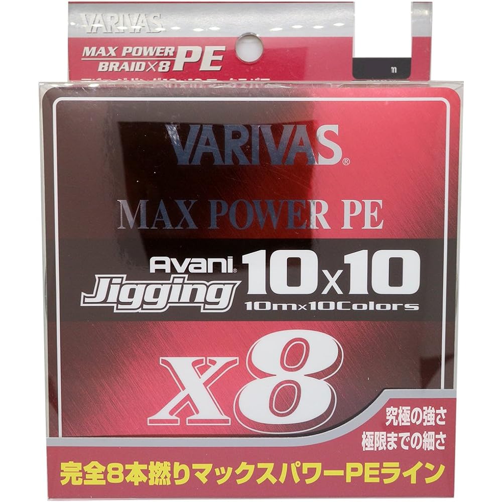 VARIVAS PE line Avani Jigging 10×10 Max Power PE X8 300m 8 pieces 10 colors