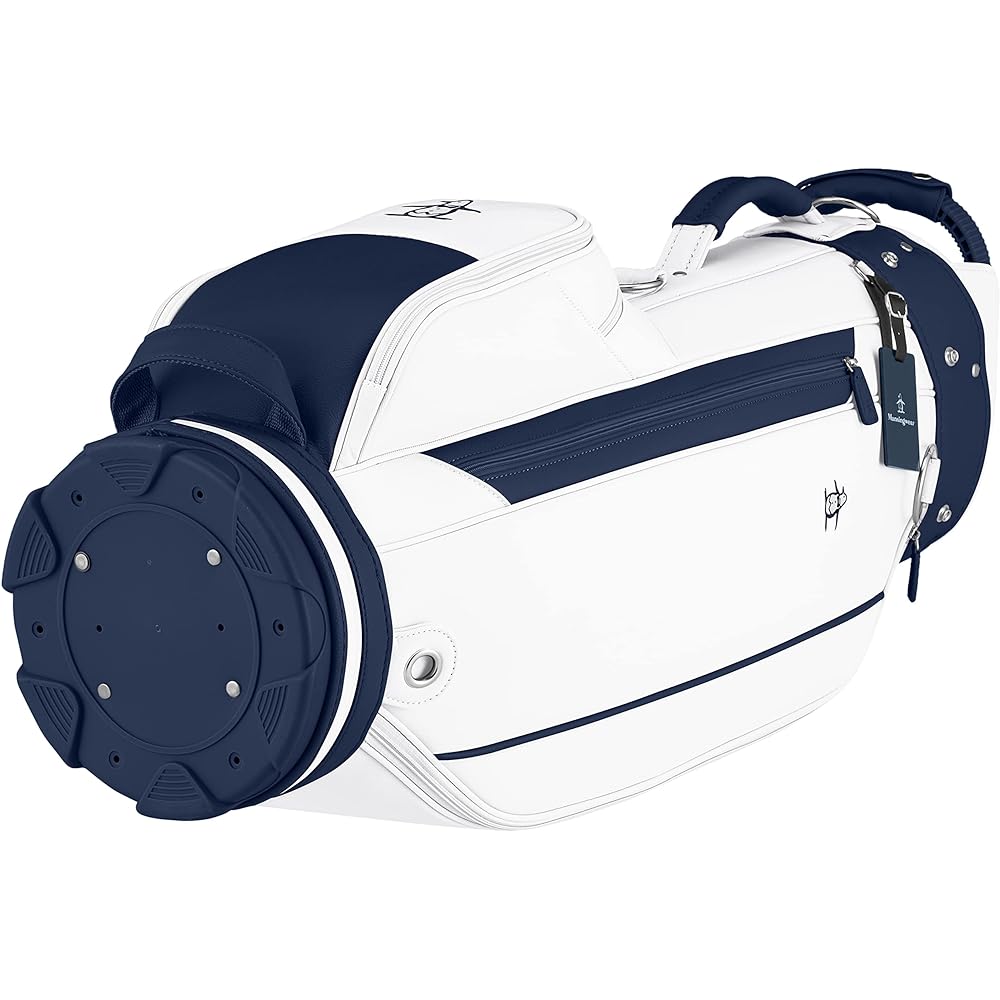 Munsingwear Caddy Bag [Distribution Limited Special Order] Golf 3.2kg 9 Type 6 Split 47 Inch Compatible Simple Men's WH00 (White)