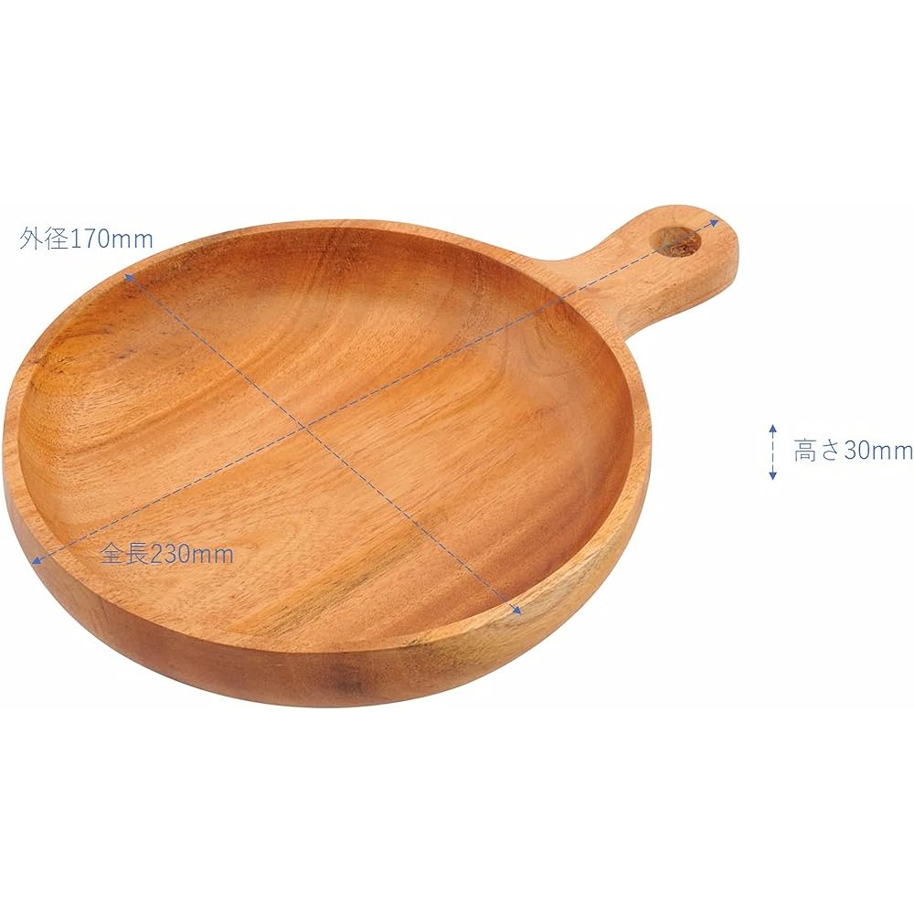 Captain Stag (CAPTAIN STAG) Wooden tableware, tableware, curry dish, plate, plate with handle [17/20/25cm] Wood bracelet