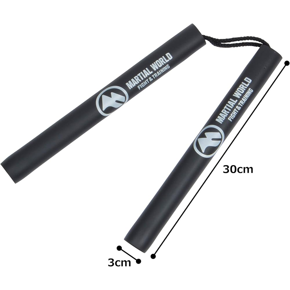 MARTIAL WORLD Soft Nunchaku MW Logo Martial Arts Length 30 x Diameter 3cm